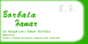borbala hamar business card